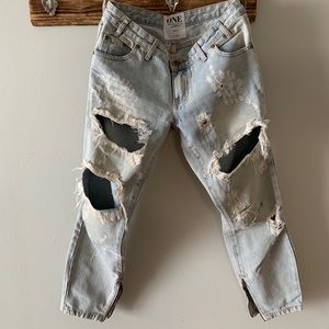 One by One Teaspoon distressed jean